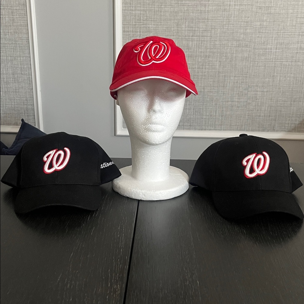 Three Hats! Washington Nationals Caps Set